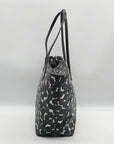 Kate Spade Black And White Leather Splodge Dot Margareta Shore Street Tote Bag