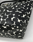 Kate Spade Black And White Leather Splodge Dot Margareta Shore Street Tote Bag