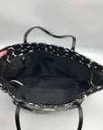 Kate Spade Black And White Leather Splodge Dot Margareta Shore Street Tote Bag