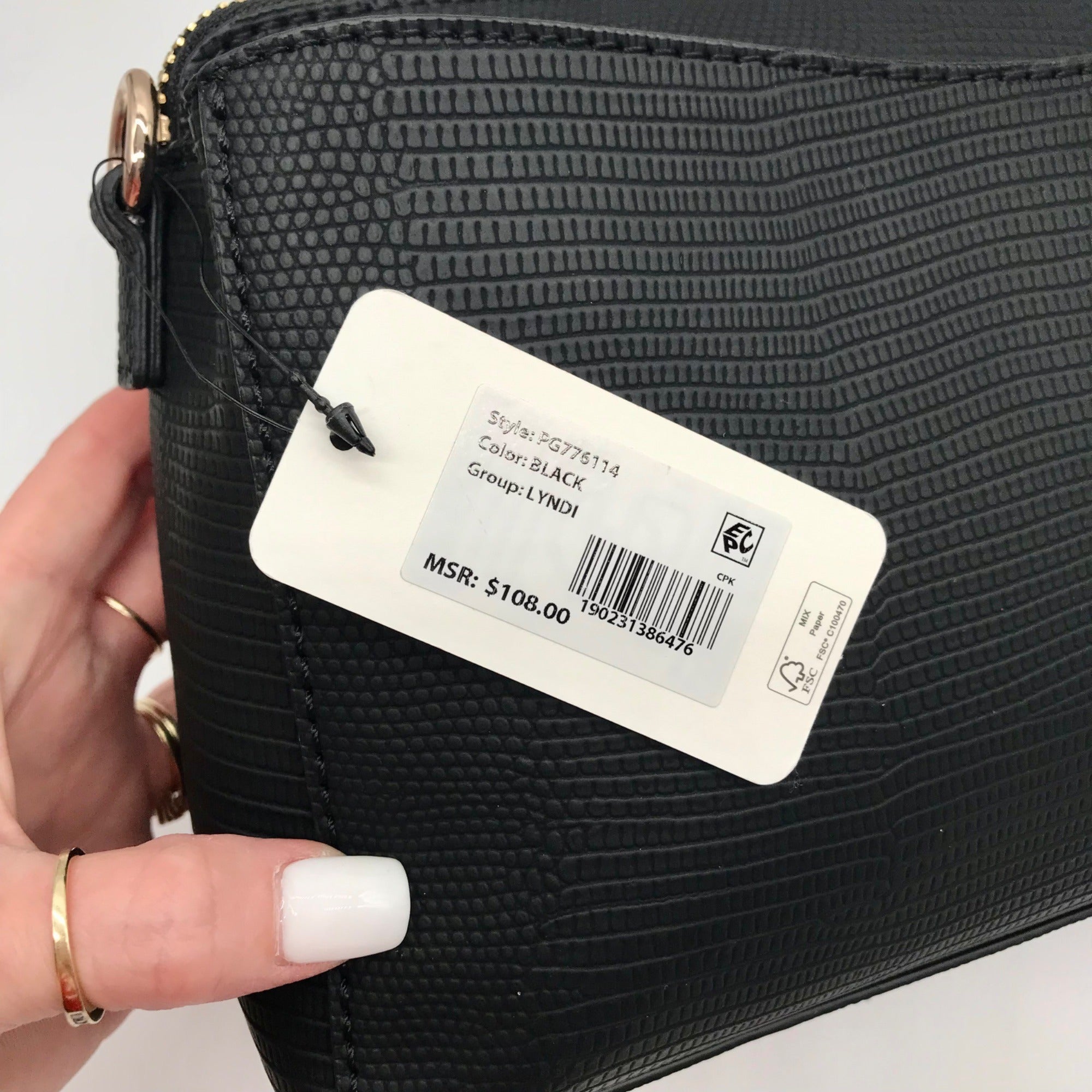 Guess Black Lyndi Triple Compartment Girlfriend Crossbody