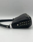 Michael Kors Black Leather And Silver Studded Shoulder Bag