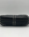 Michael Kors Black Leather And Silver Studded Shoulder Bag