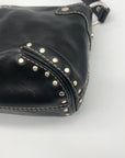 Michael Kors Black Leather And Silver Studded Shoulder Bag