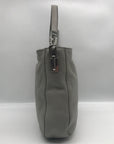 Michael Kors Grey Pebbled Leather Crossbody Hobo