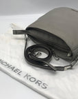 Michael Kors Grey Pebbled Leather Crossbody Hobo