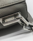 Michael Kors Grey Pebbled Leather Crossbody Hobo