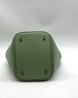 Valentino Orlandi Mint Green Pebbled Leather Bucket Bag