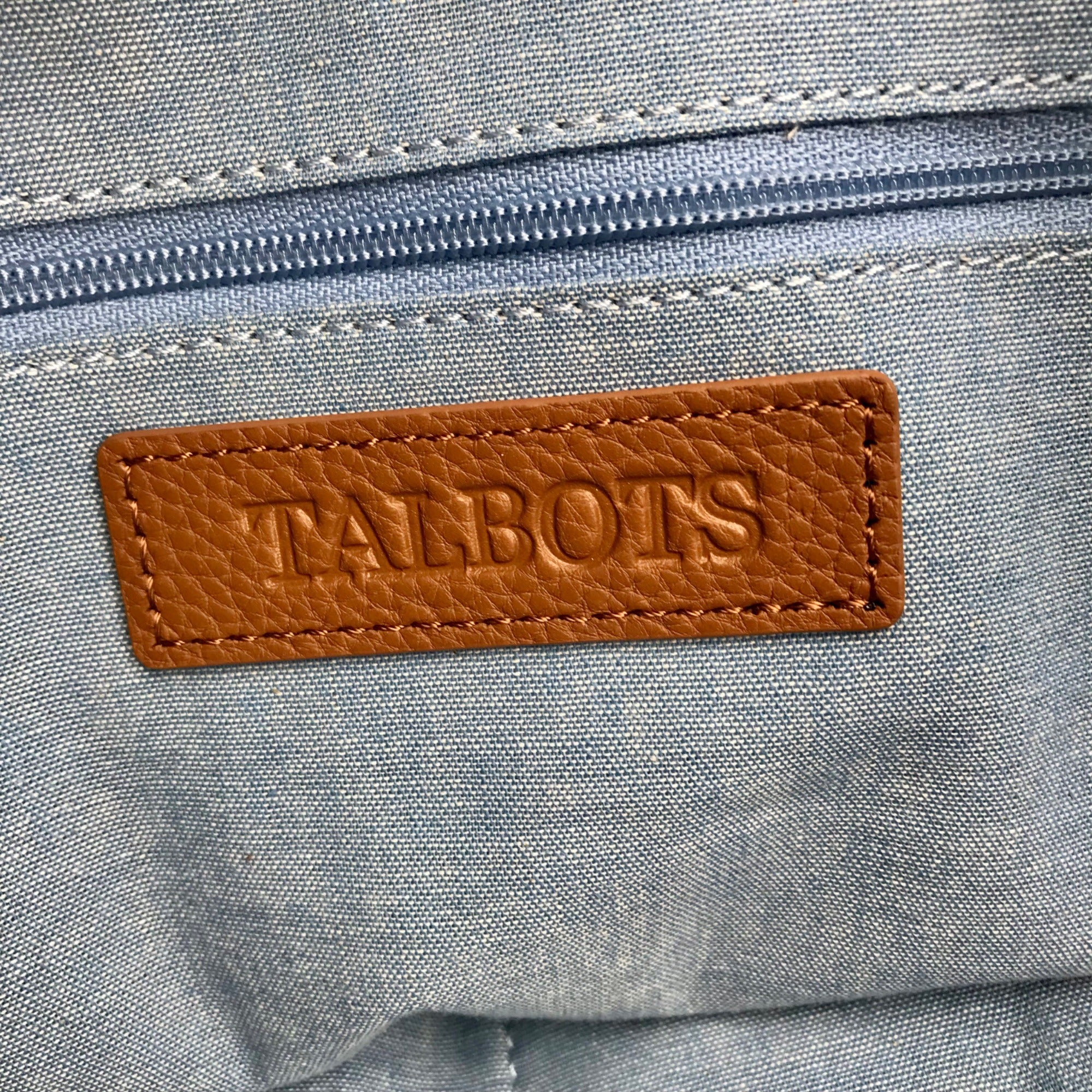Talbots Tan Woven Leather Havana Tote