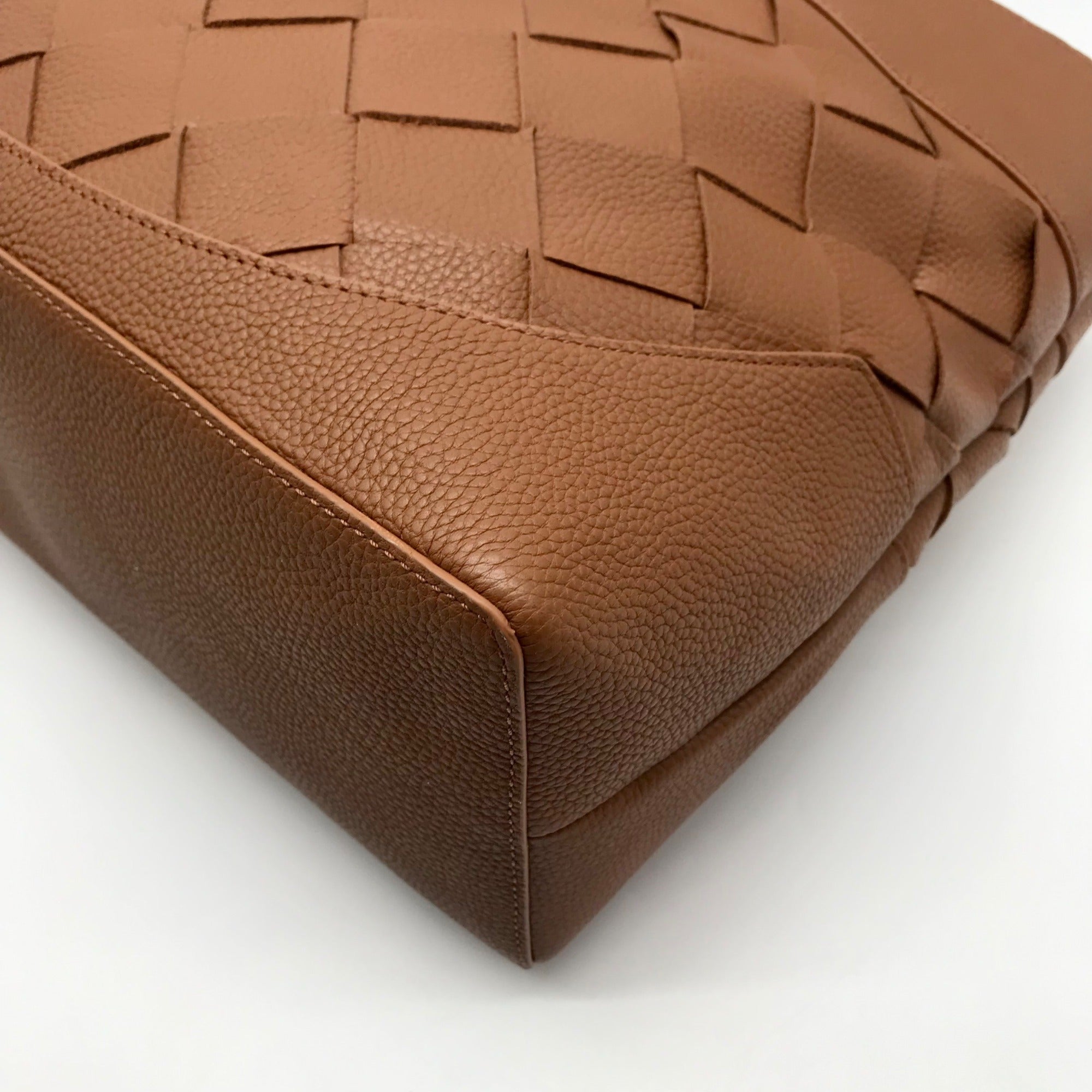 Talbots Tan Woven Leather Havana Tote
