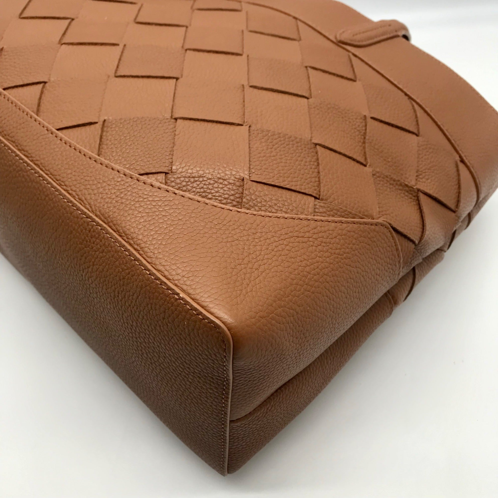 Talbots Tan Woven Leather Havana Tote