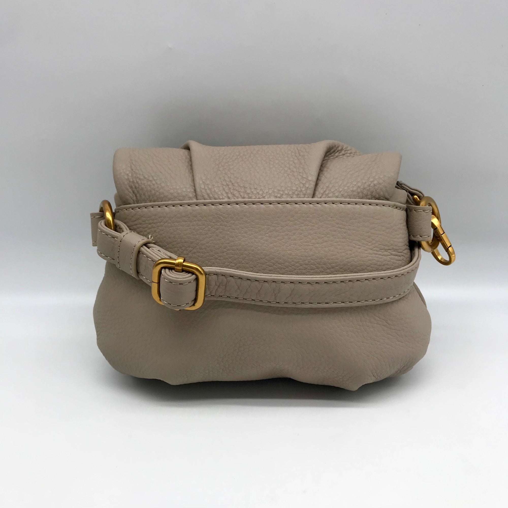 Hobo Taupe Pebbled Leather Harley Crossbody Sling