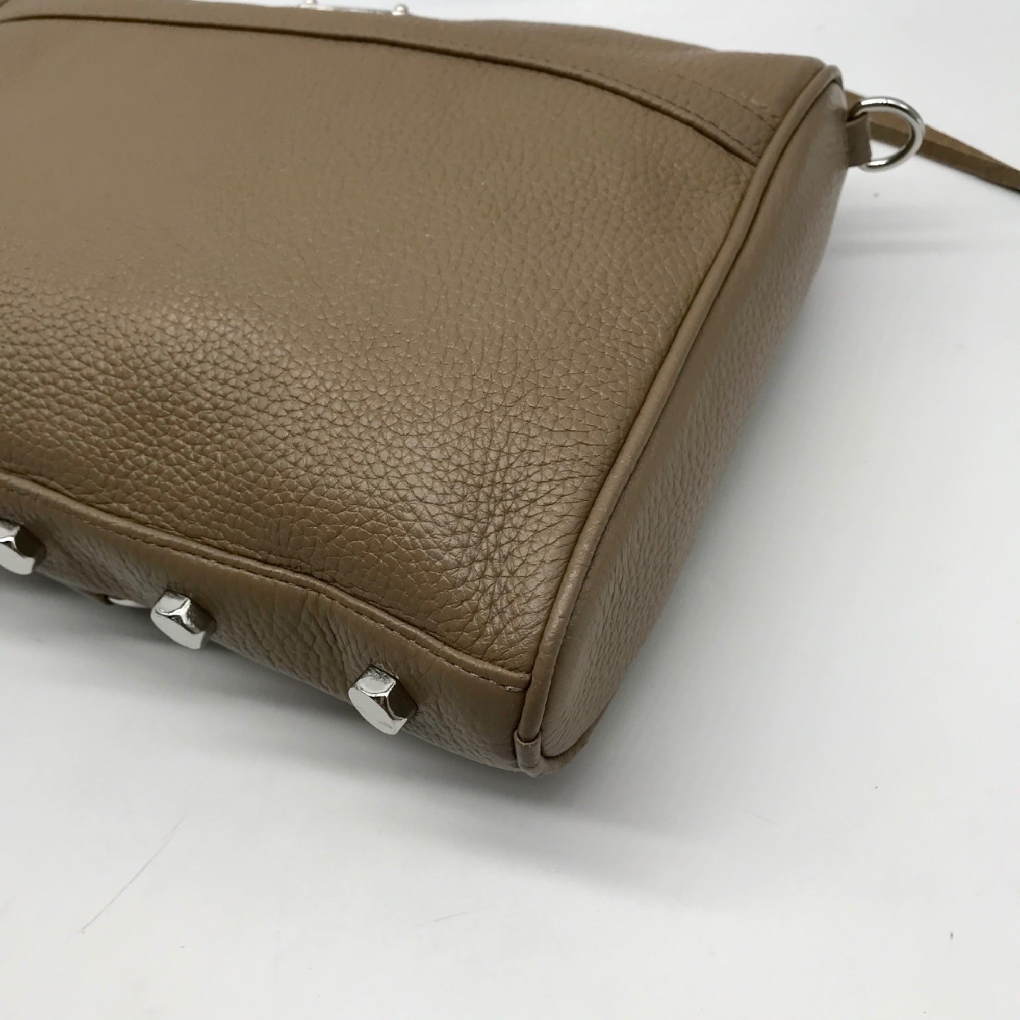 Rebecca Minkoff Taupe Pebbled Leather Mac Crossbody Bag