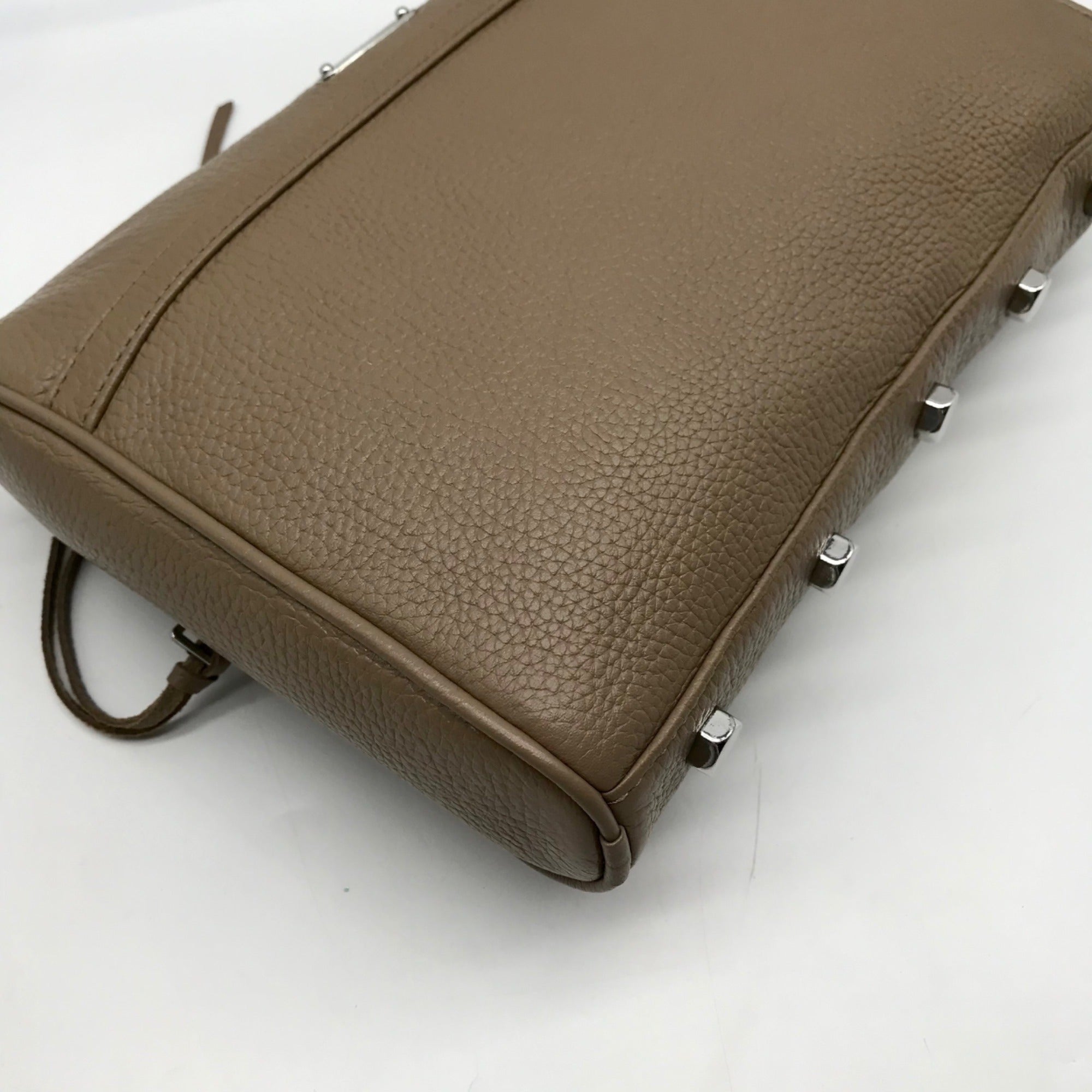 Rebecca Minkoff Taupe Pebbled Leather Mac Crossbody Bag