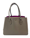 Kate Spade Gray Pebbled Leather Shawna Carter Tote Bag