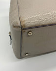 Kate Spade Gray Pebbled Leather Shawna Carter Tote Bag