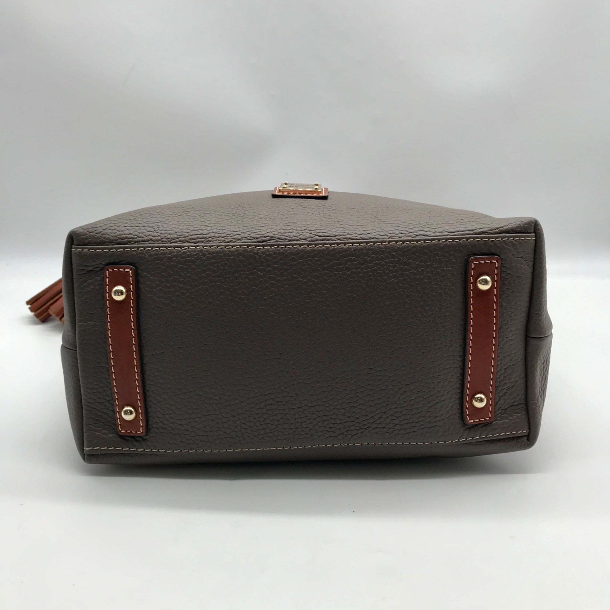 Dooney &amp; Bourke Gray Pebbled Grain Leather Paige Sac Shoulder Bag
