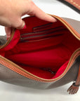 Dooney & Bourke Gray Pebbled Grain Leather Paige Sac Shoulder Bag