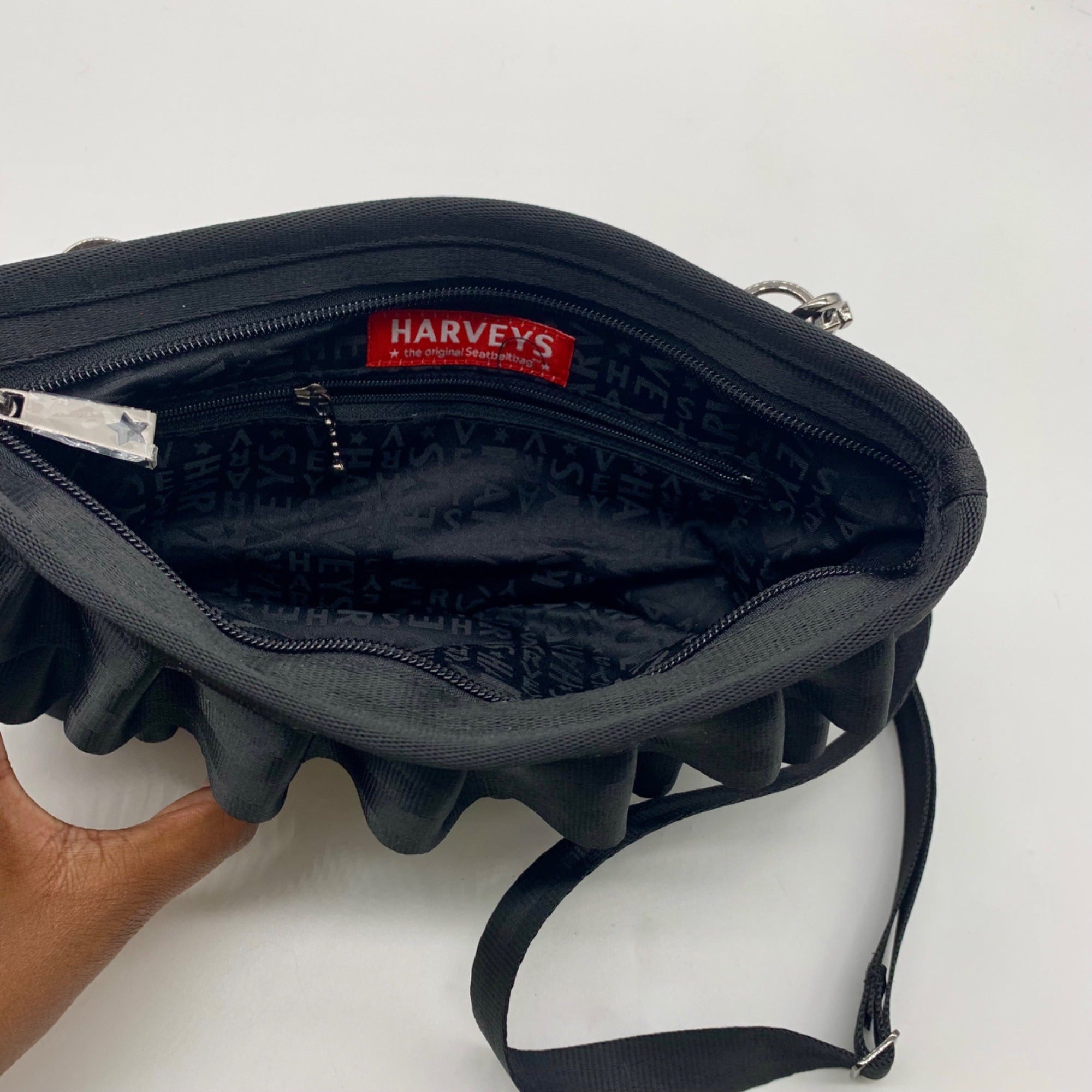 Harveys Black Fabric Seatbelt Bag