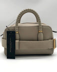 Donna Karan Chantilly Leather Taupe Medium Satchel Bag