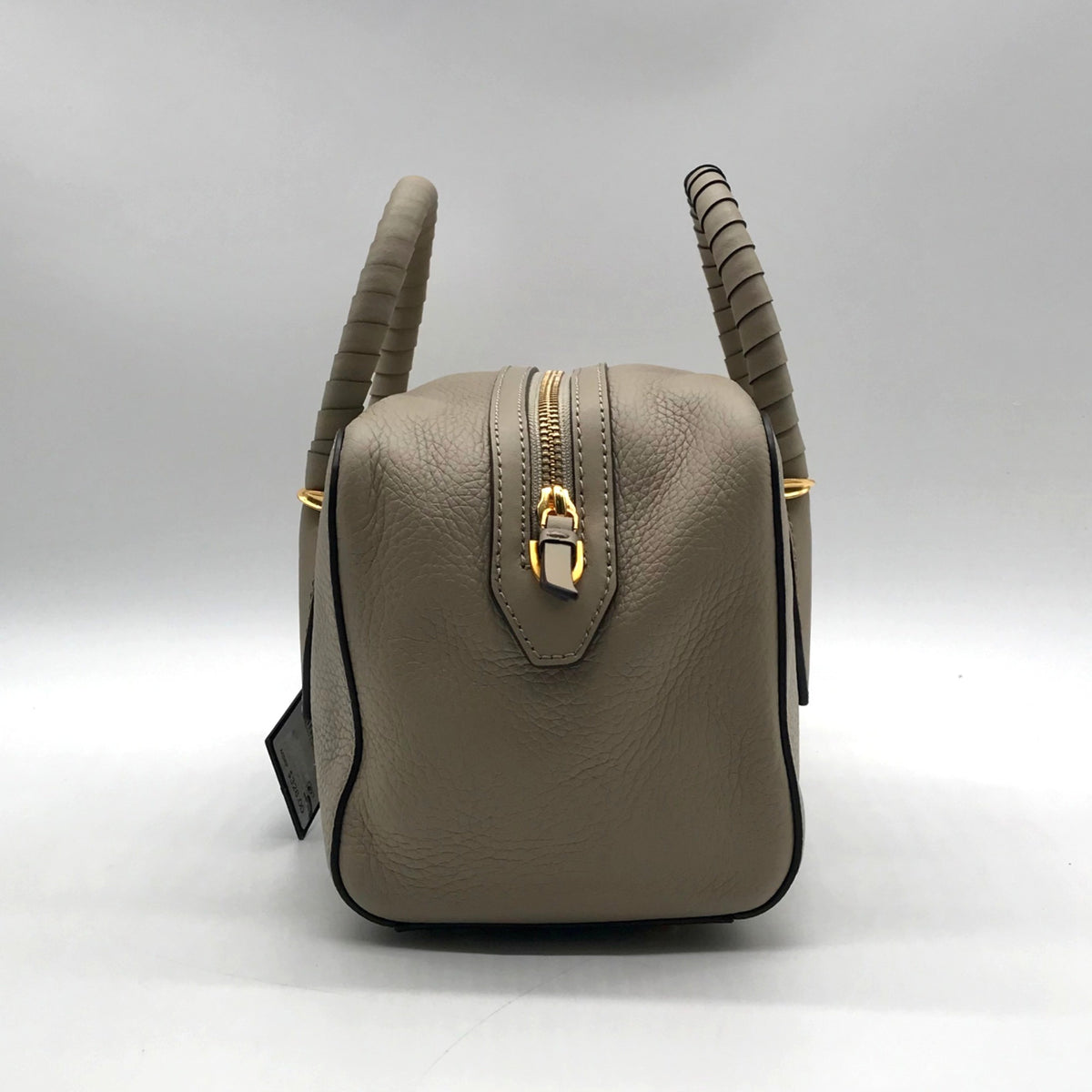 Donna Karan Chantilly Leather Taupe Medium Satchel Bag