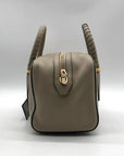 Donna Karan Chantilly Leather Taupe Medium Satchel Bag