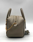 Donna Karan Chantilly Leather Taupe Medium Satchel Bag