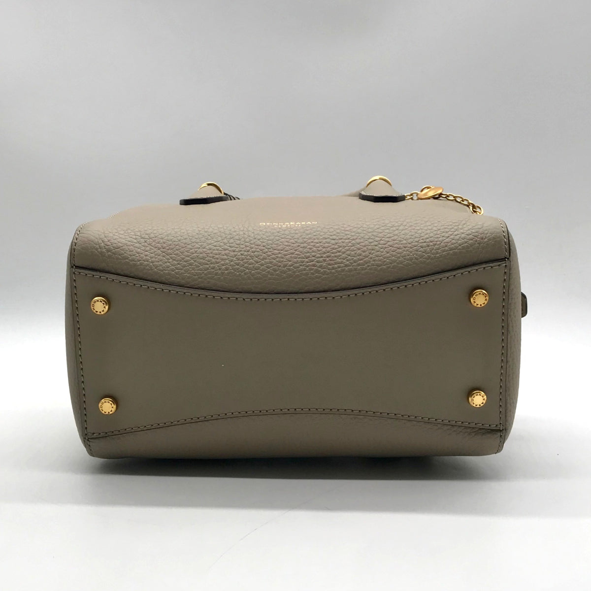 Donna Karan Chantilly Leather Taupe Medium Satchel Bag