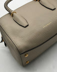 Donna Karan Chantilly Leather Taupe Medium Satchel Bag