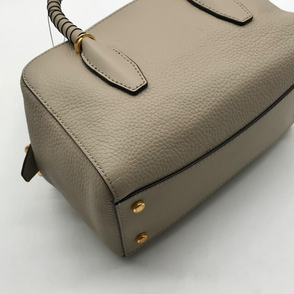 Donna Karan Chantilly Leather Taupe Medium Satchel Bag
