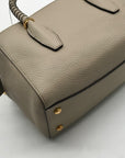 Donna Karan Chantilly Leather Taupe Medium Satchel Bag