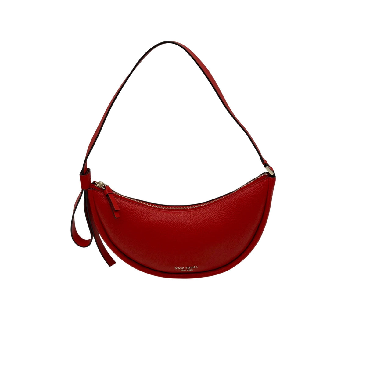 Kate Spade Red Pebbled Leather Shoulder Bag