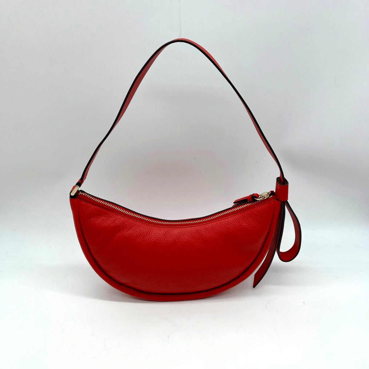 Kate Spade Red Pebbled Leather Shoulder Bag