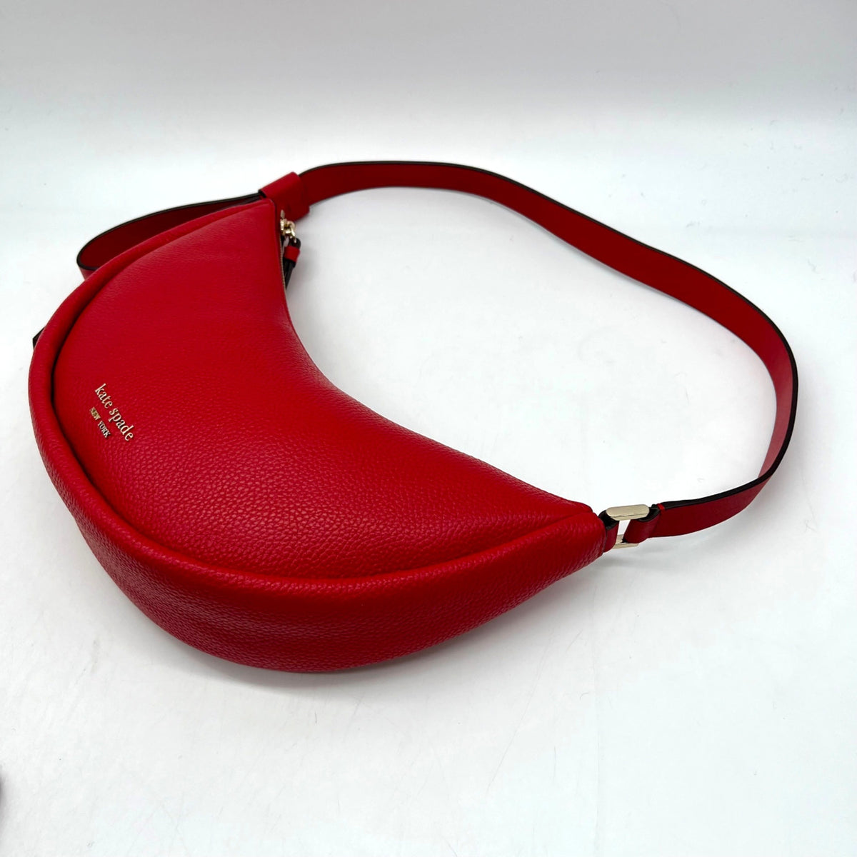 Kate Spade Red Pebbled Leather Shoulder Bag