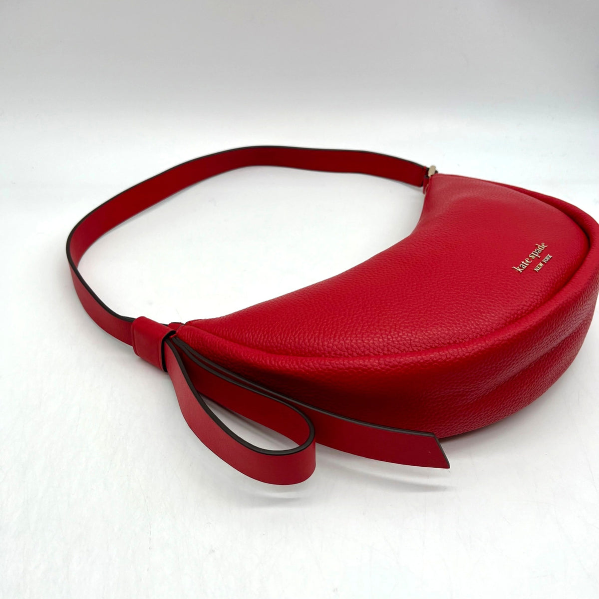 Kate Spade Red Pebbled Leather Shoulder Bag