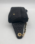 Bally Black Leather Quilted Lambskin Belt Bag