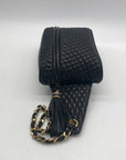 Bally Black Leather Quilted Lambskin Belt Bag