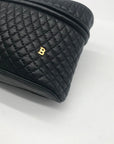 Bally Black Leather Quilted Lambskin Belt Bag