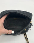 Bally Black Leather Quilted Lambskin Belt Bag