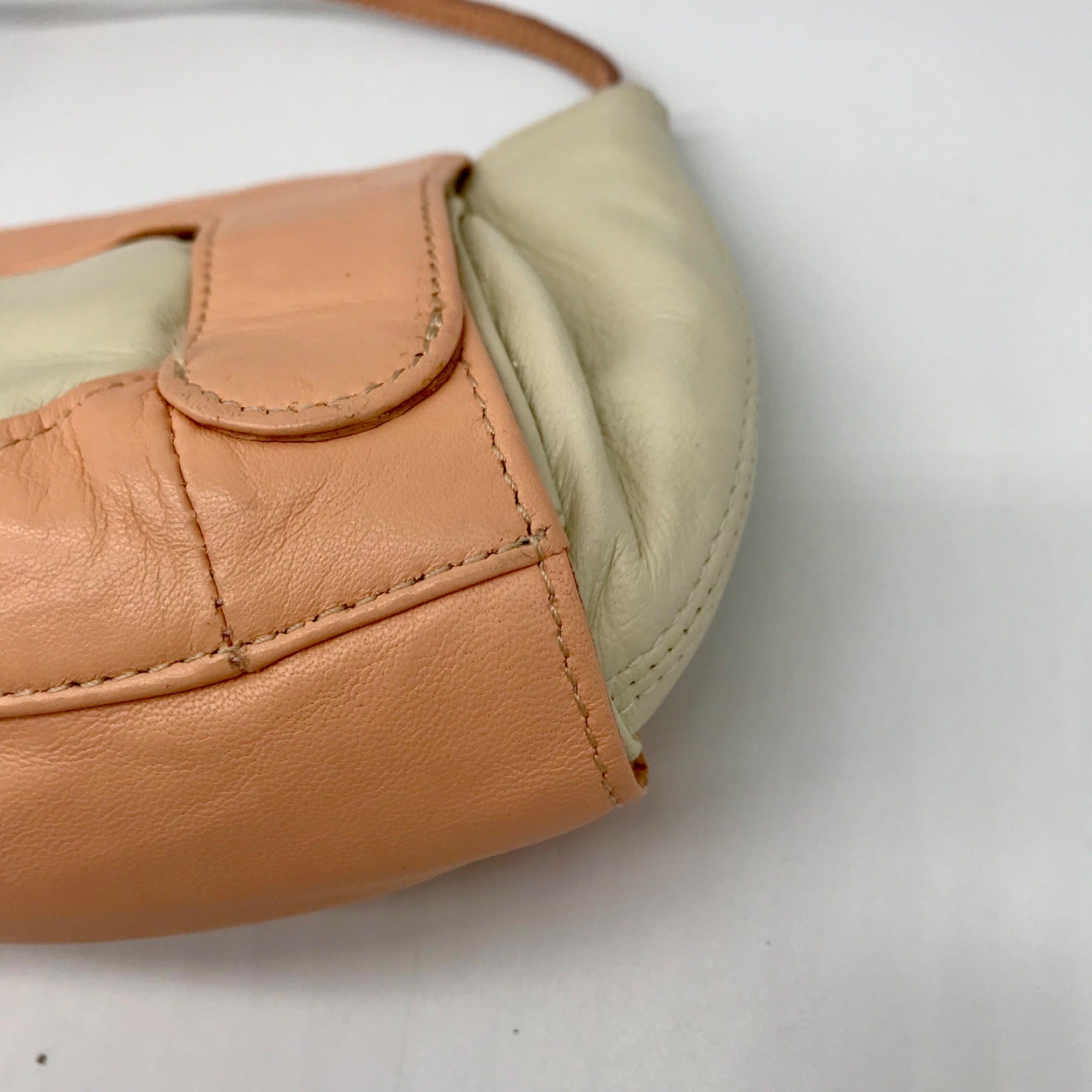 Zac Posen Cream &amp; Tan Z Clutch