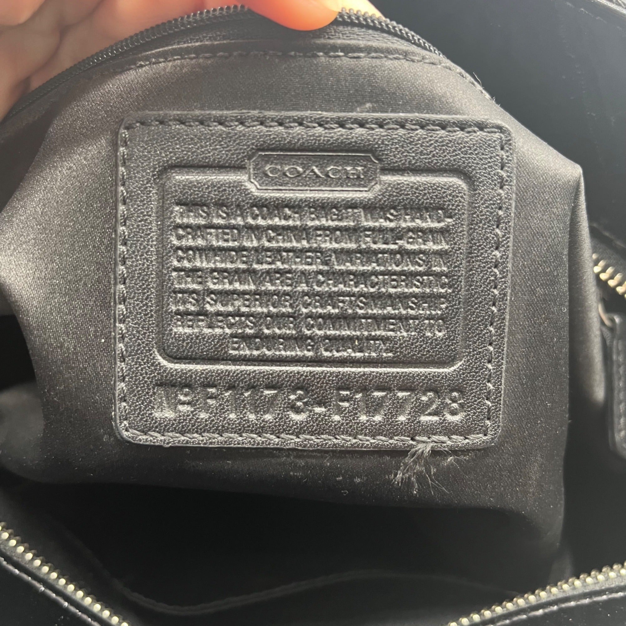 Coach Black Patent Leather Gallery Tote And Wallet-F17728