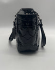 Coach Black Patent Leather Gallery Tote And Wallet-F17728