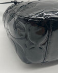 Coach Black Patent Leather Gallery Tote And Wallet-F17728