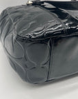 Coach Black Patent Leather Gallery Tote And Wallet-F17728