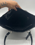 Coach Black Patent Leather Gallery Tote And Wallet-F17728
