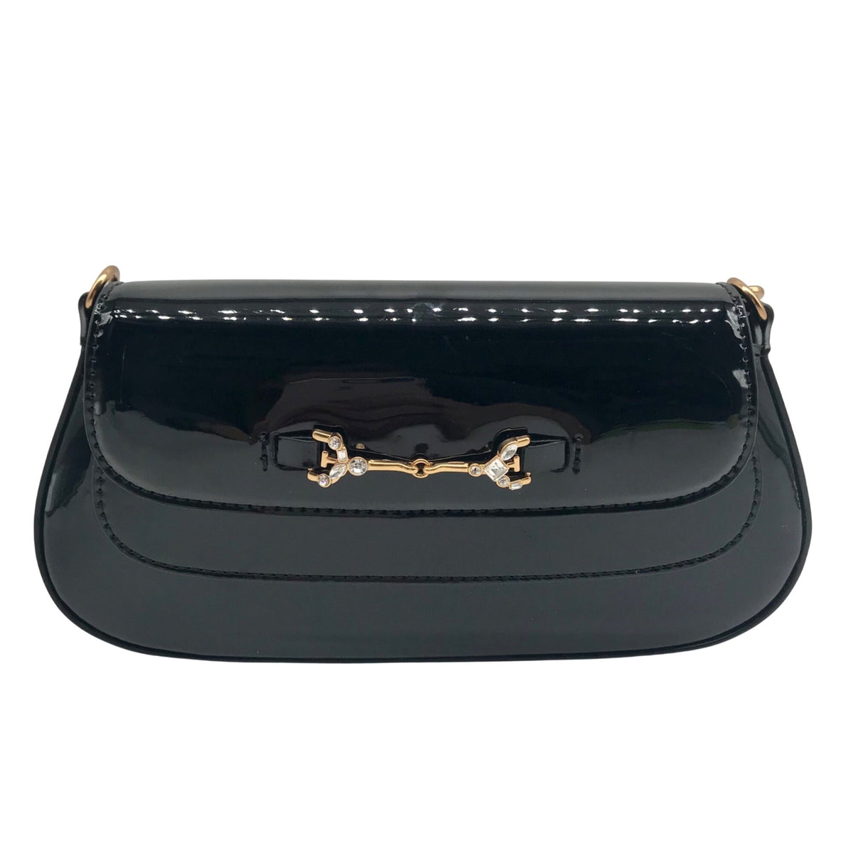 Sam Edelman Black Patent Leather Shoulder Bag