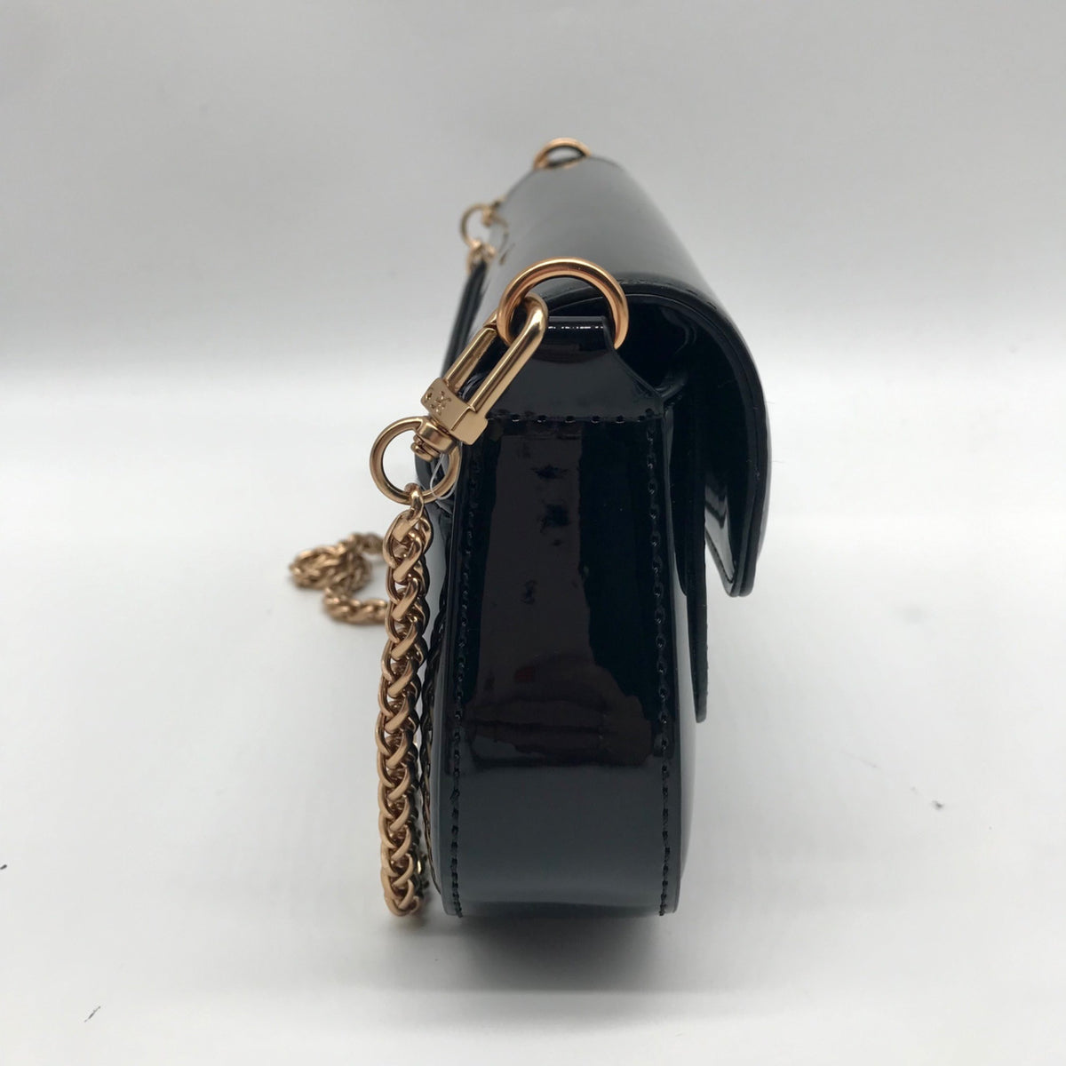 Sam Edelman Black Patent Leather Shoulder Bag