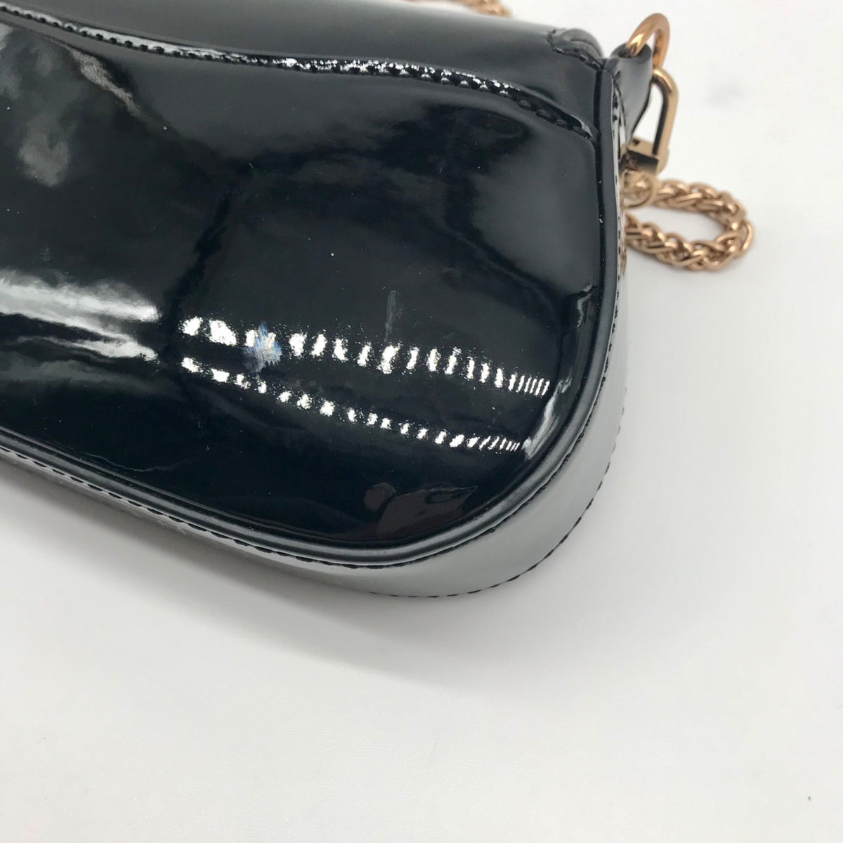 Sam Edelman Black Patent Leather Shoulder Bag