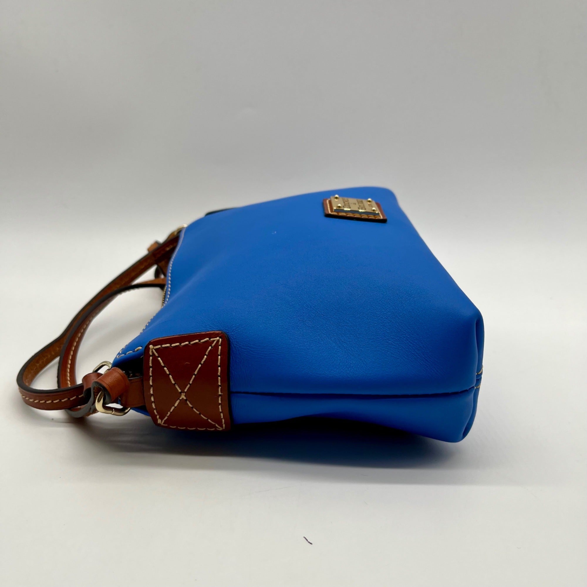 Dooney &amp; Bourke Kirby Robin Blue Smooth Leather Crossbody Bag