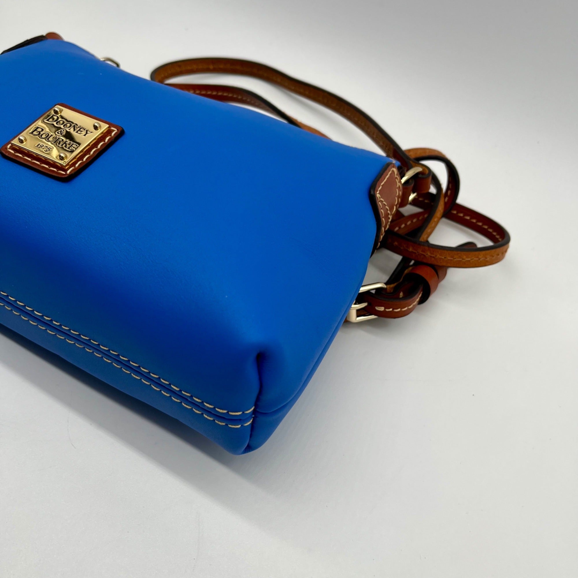 Dooney &amp; Bourke Kirby Robin Blue Smooth Leather Crossbody Bag