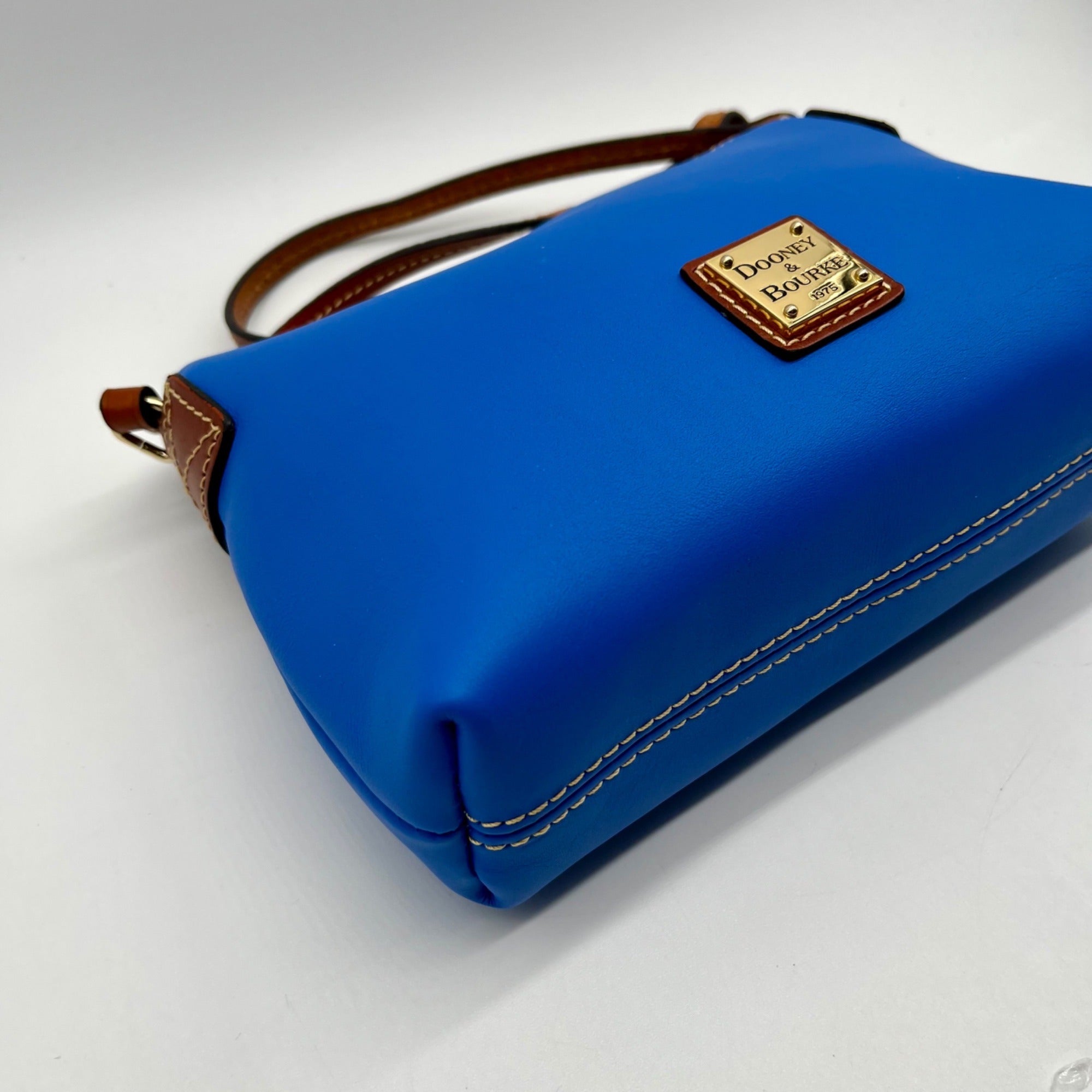 Dooney &amp; Bourke Kirby Robin Blue Smooth Leather Crossbody Bag